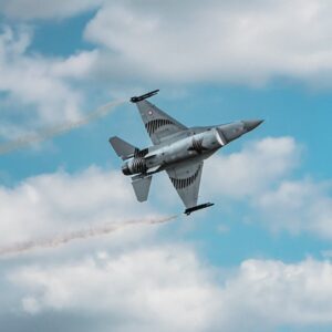 military airplane in sky